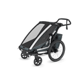 Single Seat Child Bike Trailer and Stroller - Dark Grey