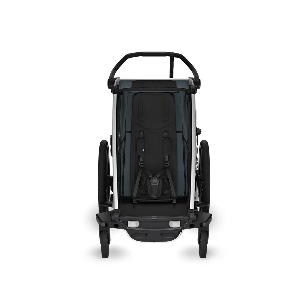 Single Seat Child Bike Trailer and Stroller - Dark Grey - view 2