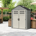 Slim Multi-Wall Resin Garden Shed 1.9 x 0.84 m (6 x 3 ft) with Roof Window - image 1