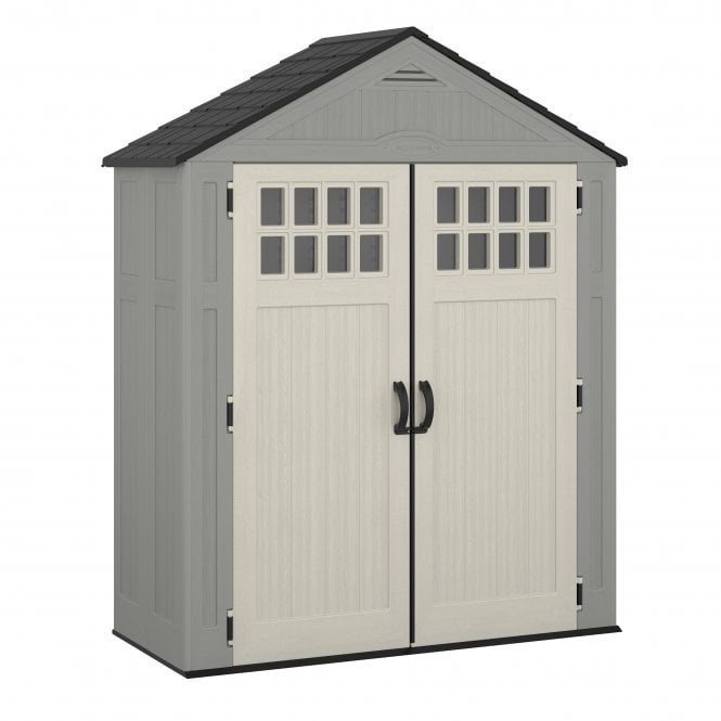 Slim Multi-Wall Resin Garden Shed 1.9 x 0.84 m (6 x 3 ft) with Roof Window - image 2