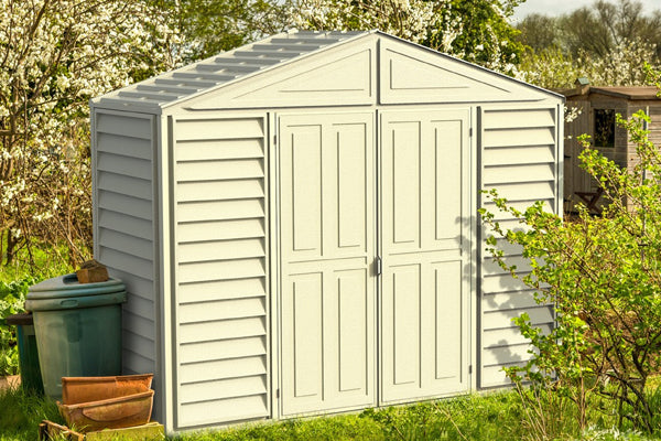 Slim Vinyl Storage Shed 3.2 x 0.9 m (10.5 x 3 ft) with Double Doors - image 3