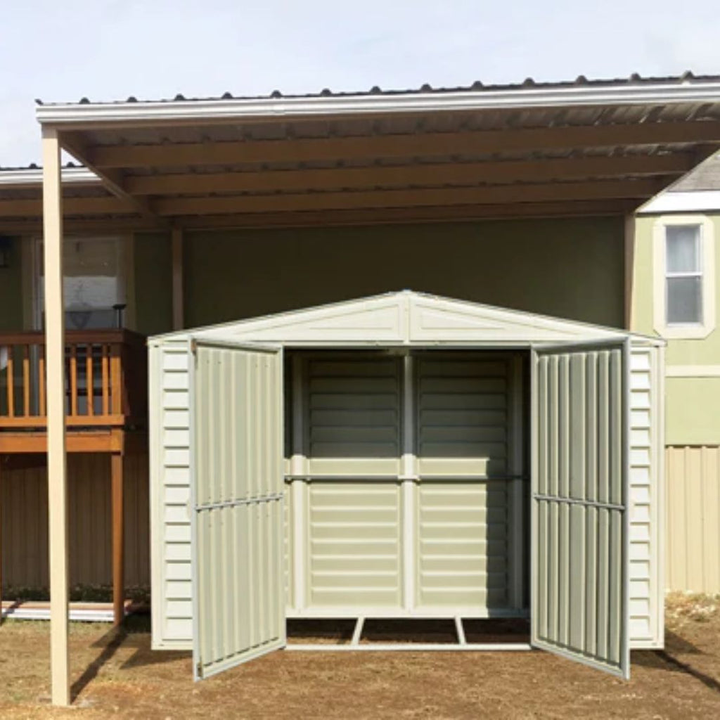 Slim Vinyl Storage Shed 3.2 x 0.9 m (10.5 x 3 ft) with Double Doors - image 4