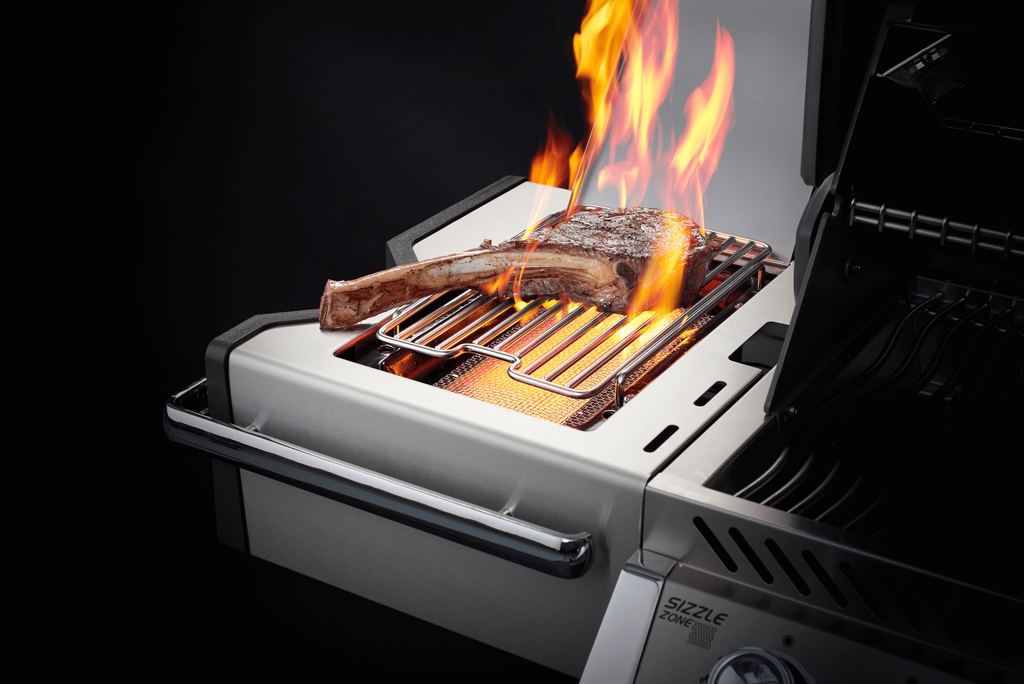 Stainless Four-Burner Natural Gas Barbecue with Infrared Burners and Lighting - view 2