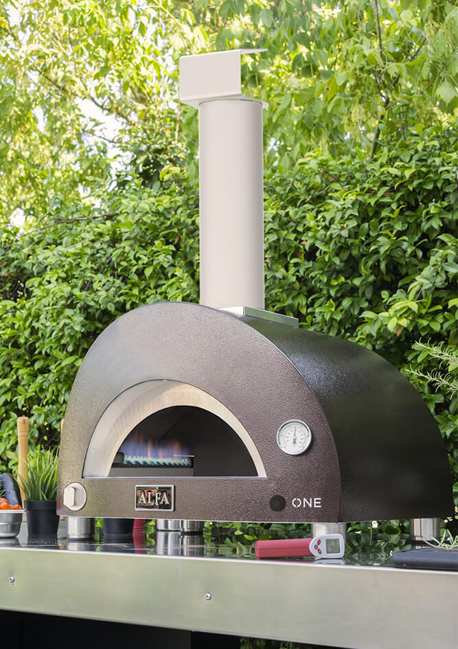 Stainless Steel Gas Pizza Oven with Four Firebricks for Natural Gas or LPG - view 4