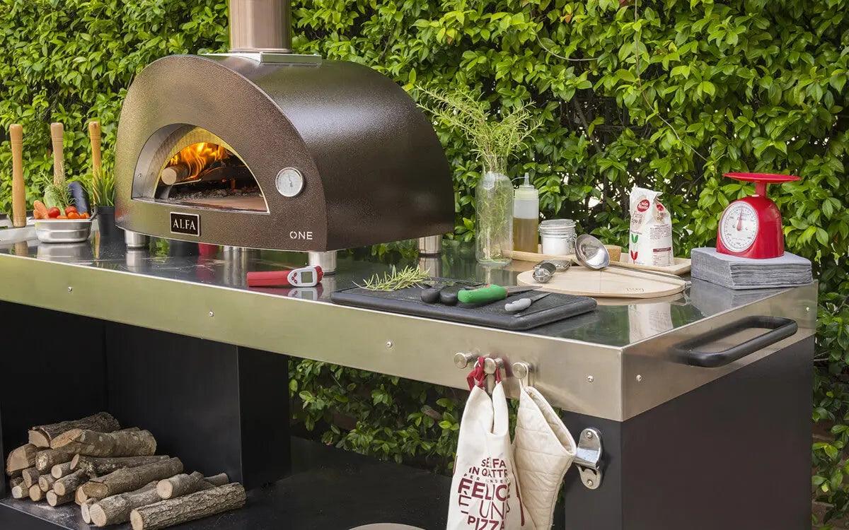 Stainless Steel Wood-Fired Pizza Oven with Pyrometer and Mini Pizza Peel - view 6