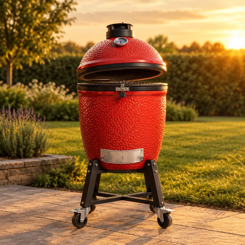 Stand-Alone Ceramic Kamado Charcoal BBQ Smoker 46 cm - image 3