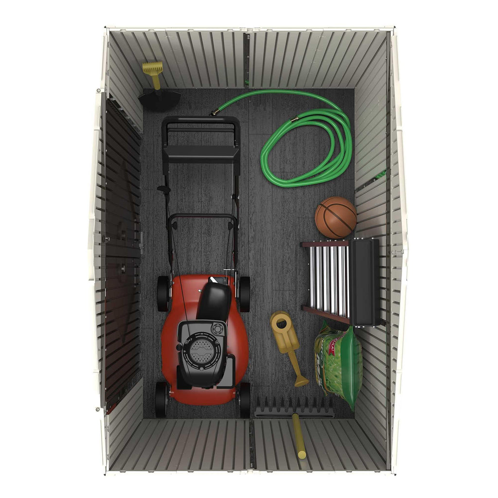 Steel-Reinforced HDPE Garden Shed 2.1 x 1.4 m (7 x 4.5 ft) with Shelves - view 27