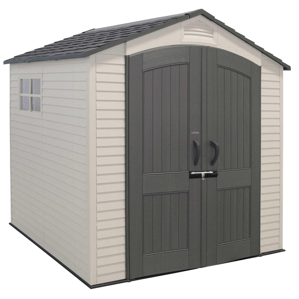Steel-Reinforced HDPE Garden Shed 2.1 x 2.1 m (7 x 7 ft) with Two Windows - image 1