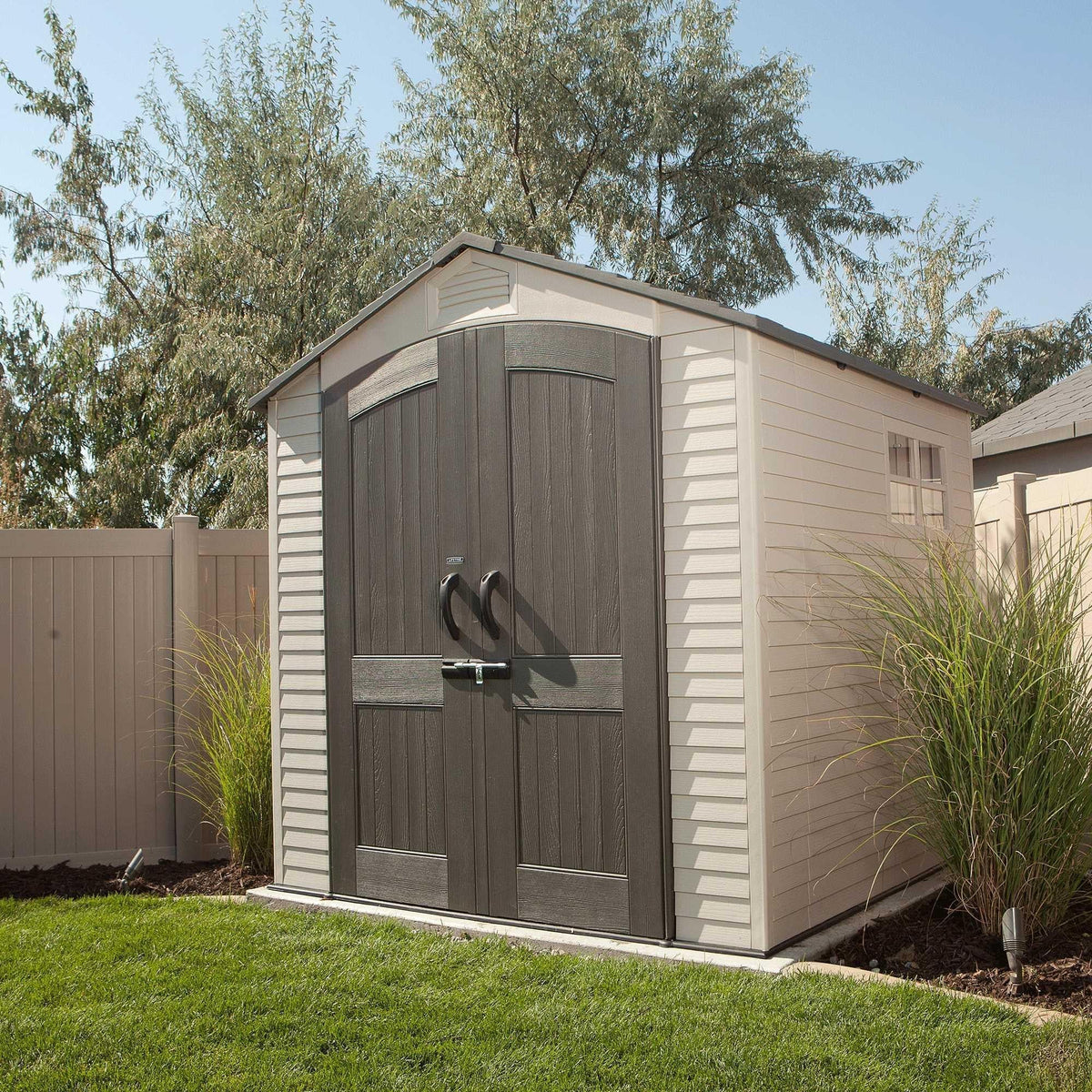 Steel-Reinforced HDPE Garden Shed 2.1 x 2.1 m (7 x 7 ft) with Two Windows - image 2
