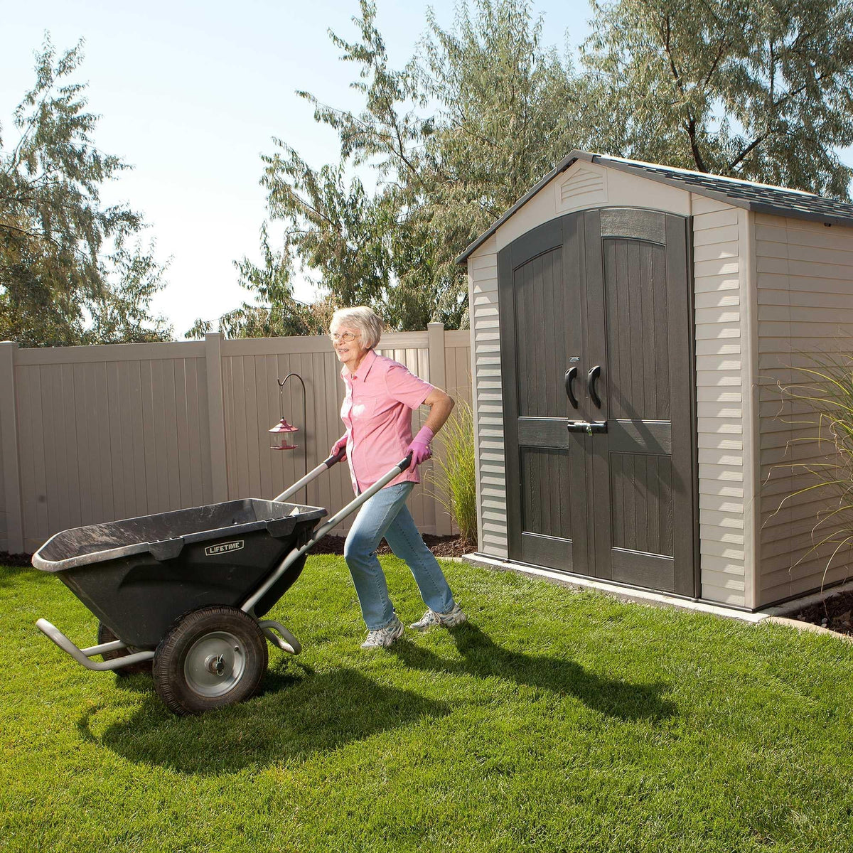 Steel-Reinforced HDPE Garden Shed 2.1 x 2.1 m (7 x 7 ft) with Two Windows - image 20