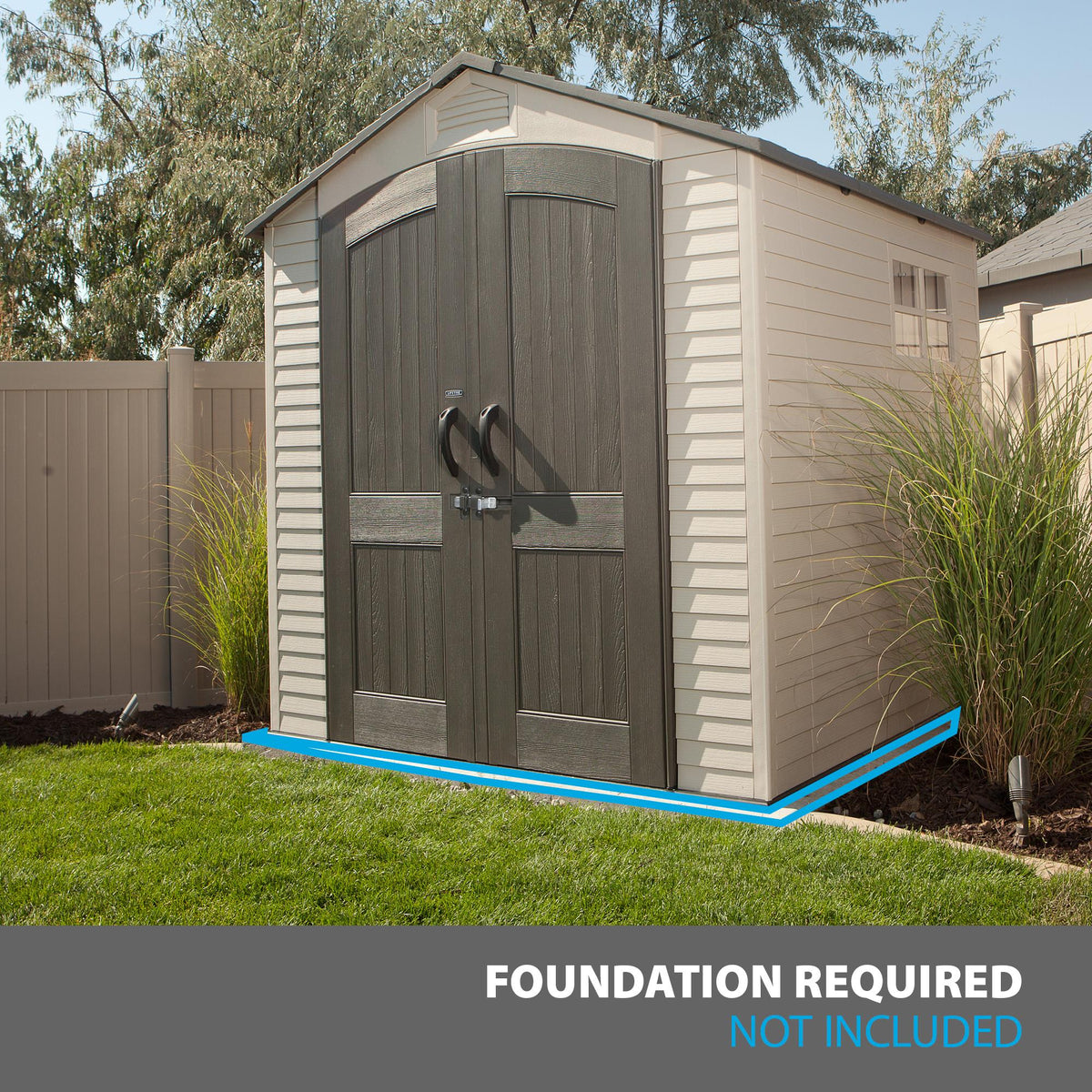 Steel-Reinforced HDPE Garden Shed 2.1 x 2.1 m (7 x 7 ft) with Two Windows - image 6