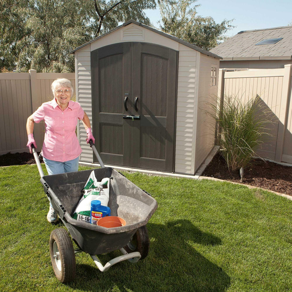 Steel-Reinforced HDPE Garden Shed 2.1 x 2.1 m (7 x 7 ft) with Two Windows - image 7
