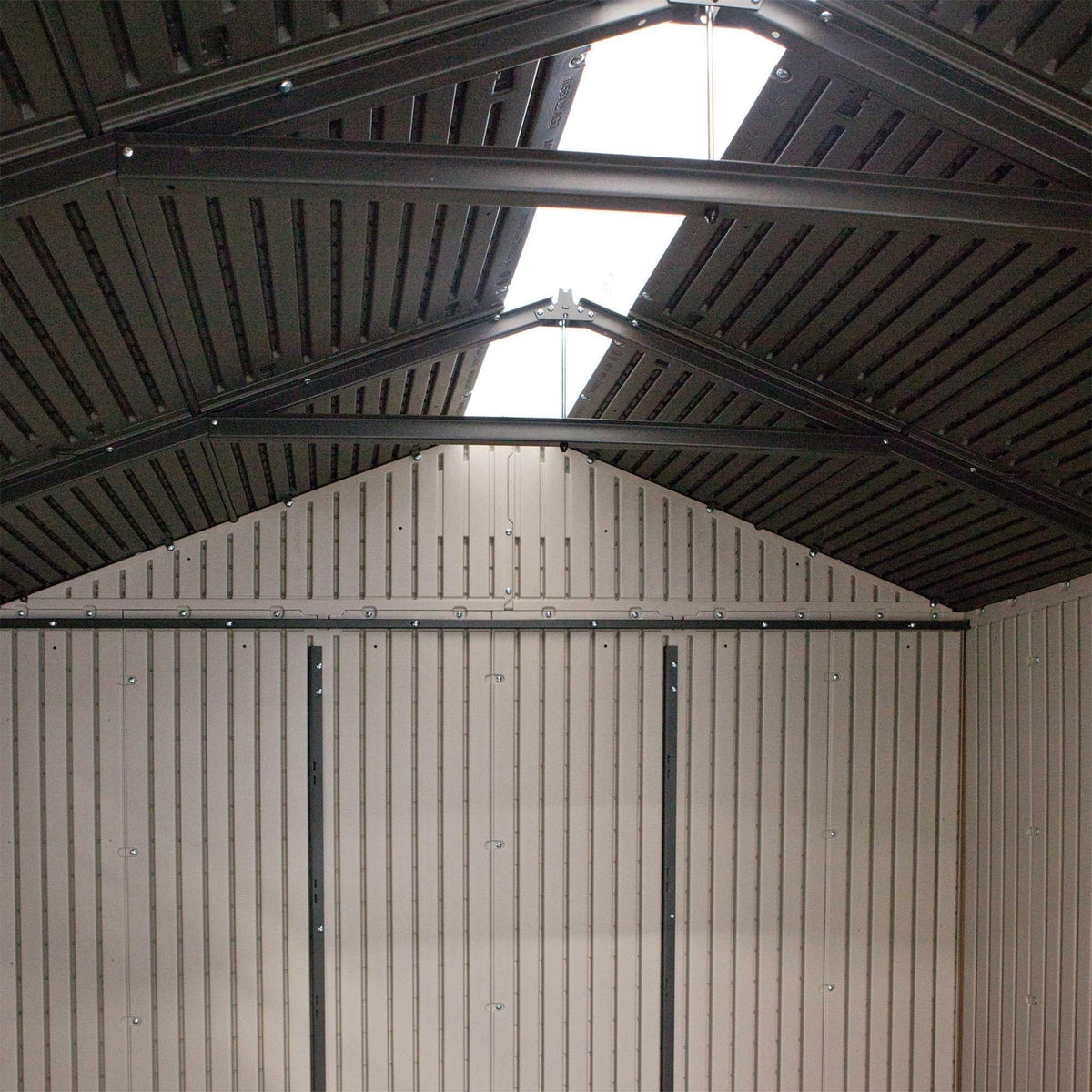Steel-Reinforced HDPE Garden Shed 2.1 x 2.1 m (7 x 7 ft) with Two Windows - image 9
