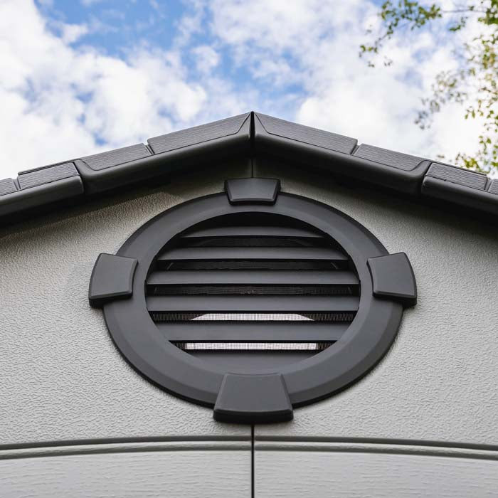 Steel-Reinforced HDPE Garden Shed 2.4 x 1.5 m (8 x 5 ft) Light Grey - image 6