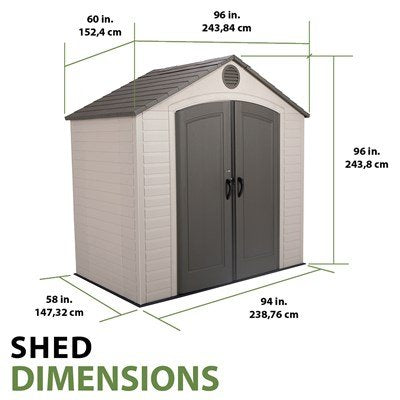 Steel-Reinforced HDPE Garden Shed 2.4 x 1.5 m (8 x 5 ft) with Window and Roof Lights - image 15