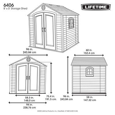 Steel-Reinforced HDPE Garden Shed 2.4 x 1.5 m (8 x 5 ft) with Window and Roof Lights - image 16