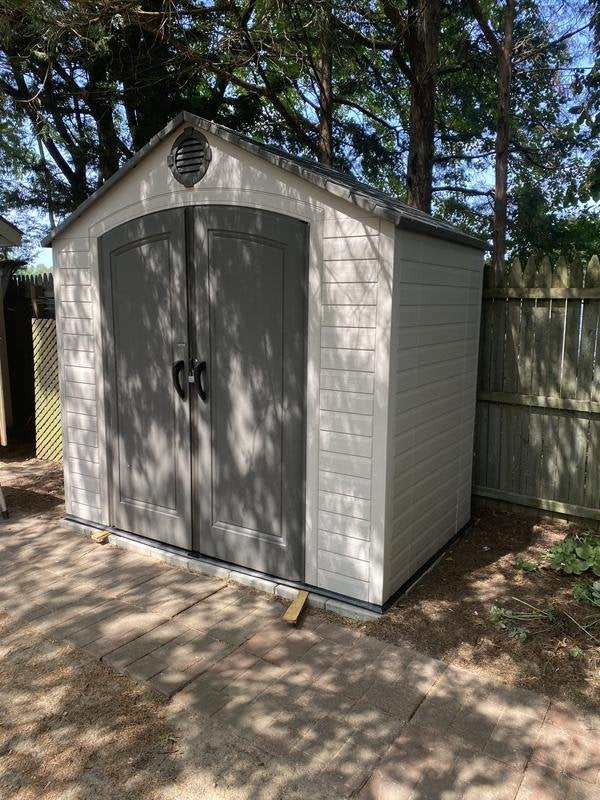 Steel-Reinforced HDPE Garden Shed 2.4 x 1.5 m (8 x 5 ft) with Window and Roof Lights - image 2