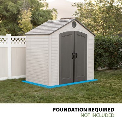 Steel-Reinforced HDPE Garden Shed 2.4 x 1.5 m (8 x 5 ft) with Window and Roof Lights - image 7