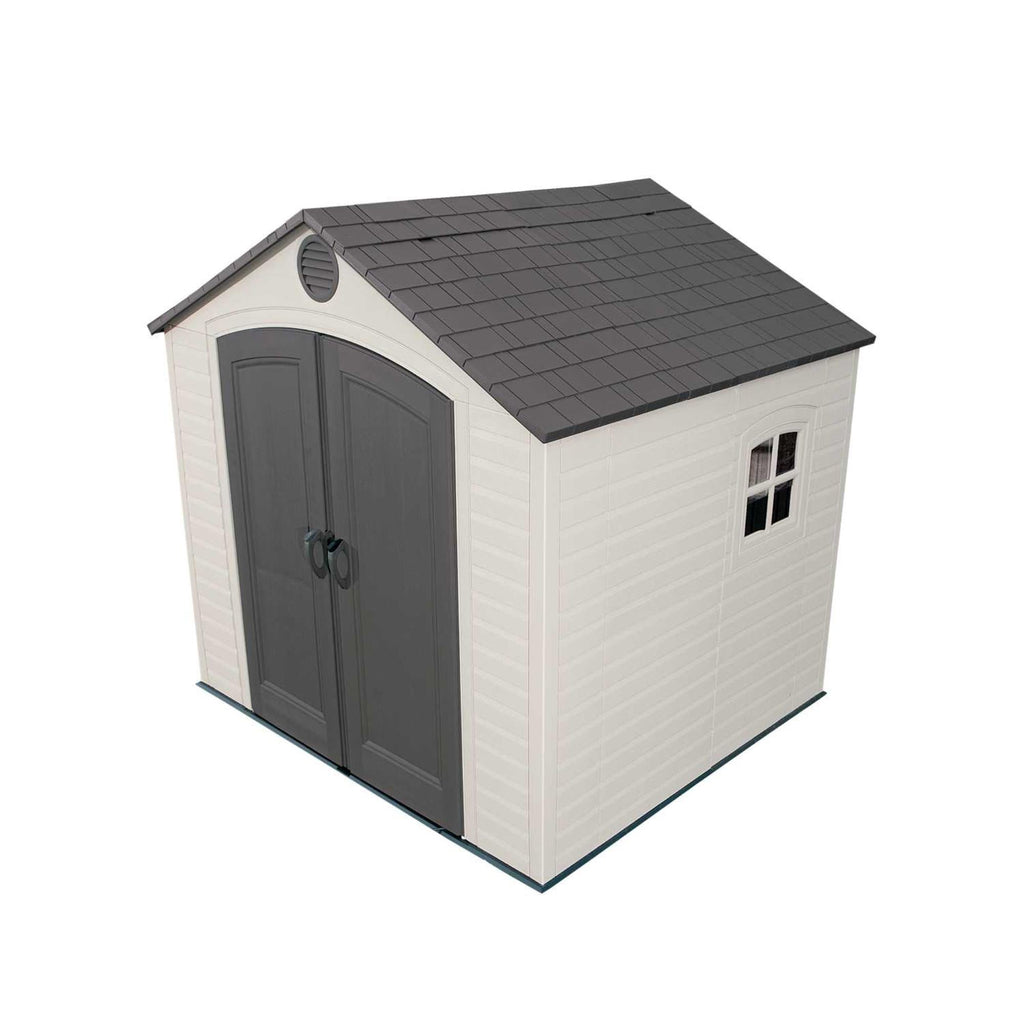 Steel-Reinforced HDPE Garden Shed 2.4 x 2.3 m (8 x 7.5 ft) with Window and Shelving - image 1