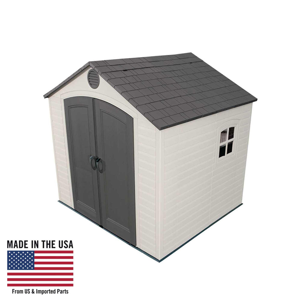 Steel-Reinforced HDPE Garden Shed 2.4 x 2.3 m (8 x 7.5 ft) with Window and Shelving - image 11