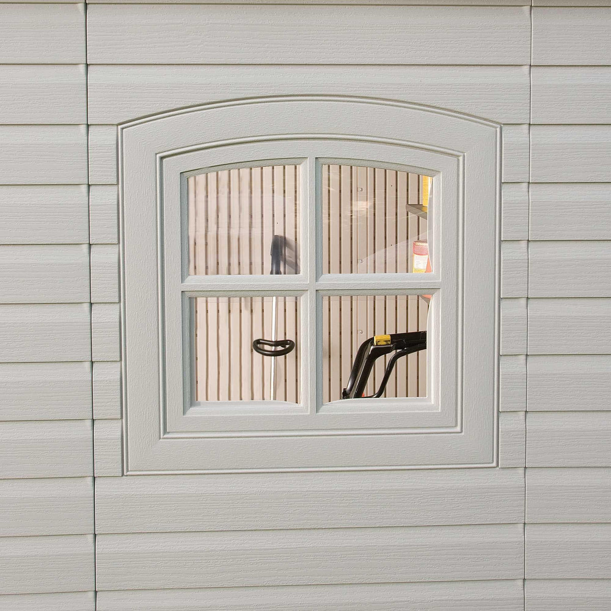 Steel-Reinforced HDPE Garden Shed 2.4 x 2.3 m (8 x 7.5 ft) with Window and Shelving - image 5