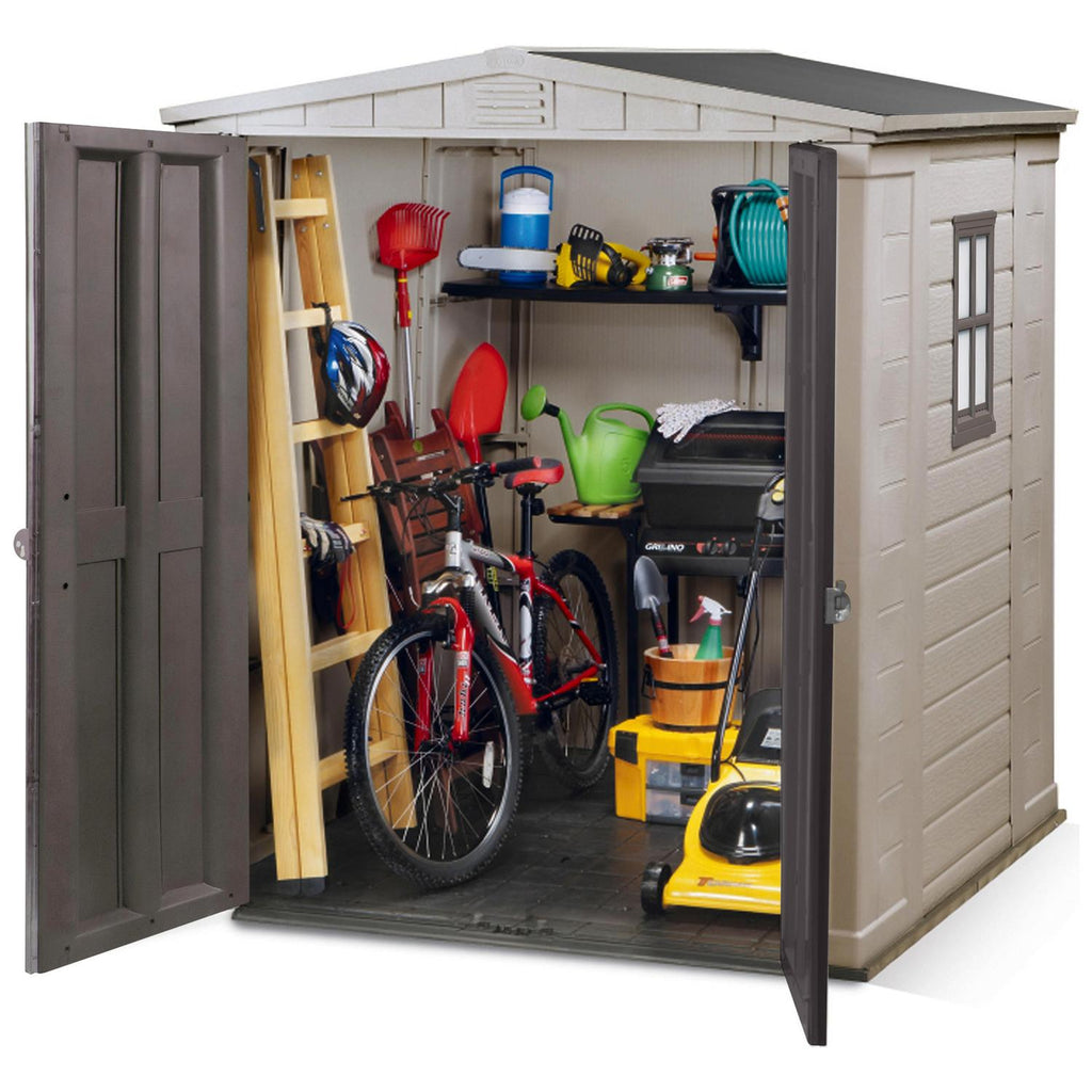 Steel-Reinforced Resin Apex Shed 1.8 x 1.8 m (6 x 6 ft) with Floor and Window - image 2