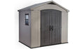 Steel-Reinforced Resin Apex Shed 2.4 x 1.8 m (8 x 6 ft) Beige and Brown - image 1