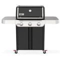 Three-burner gas barbecue with cast iron grates and warming rack
