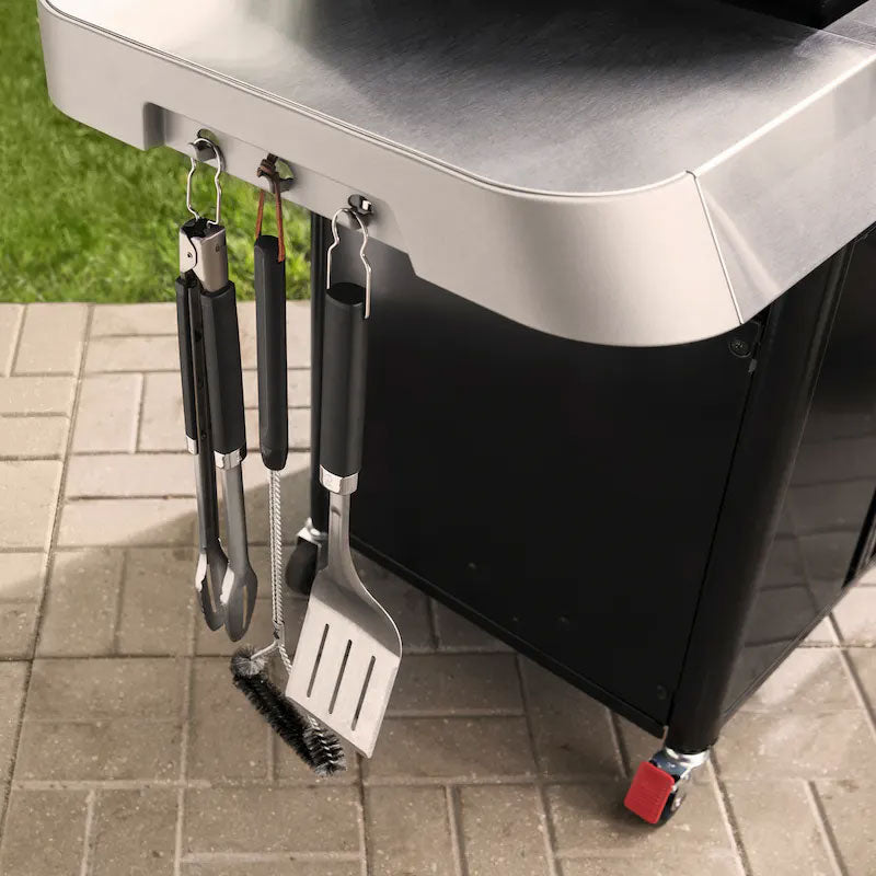 Three-burner gas barbecue with cast iron grates and warming rack - view 3