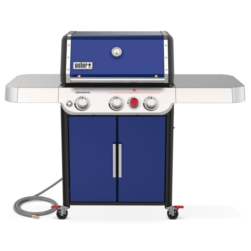 Three-Burner Gas Barbecue with Sear Zone and LED Lights - Blue - view 13