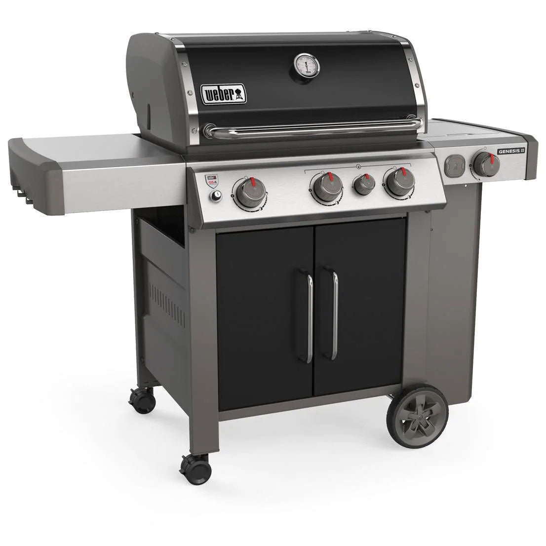 Three-burner gas barbecue with sear zone and side burner