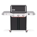 Three-burner propane gas barbecue with digital thermometer
