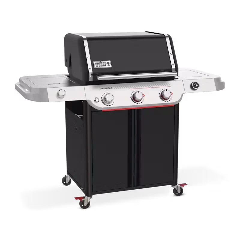 Three-burner propane gas barbecue with digital thermometer - view 2