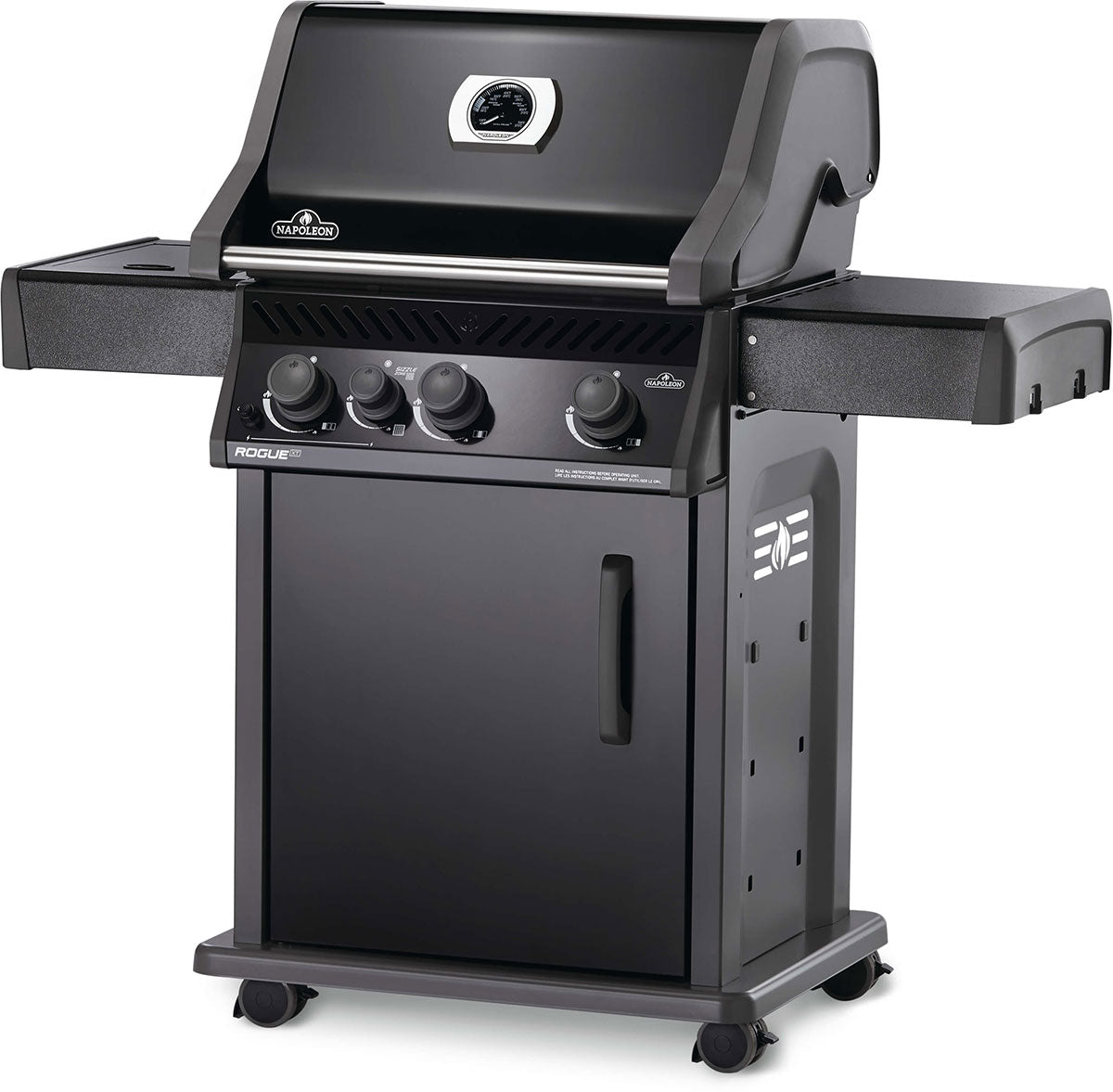 Three-Burner Propane Gas Barbecue with Infrared Side Burner 51,000 BTU - Black - image 2