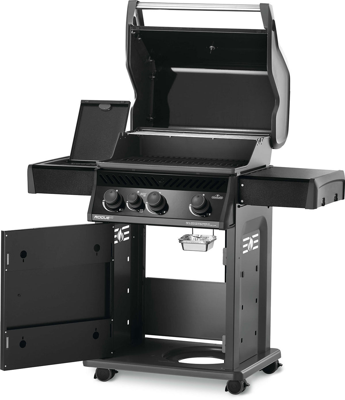 Three-Burner Propane Gas Barbecue with Infrared Side Burner 51,000 BTU - Black - image 3