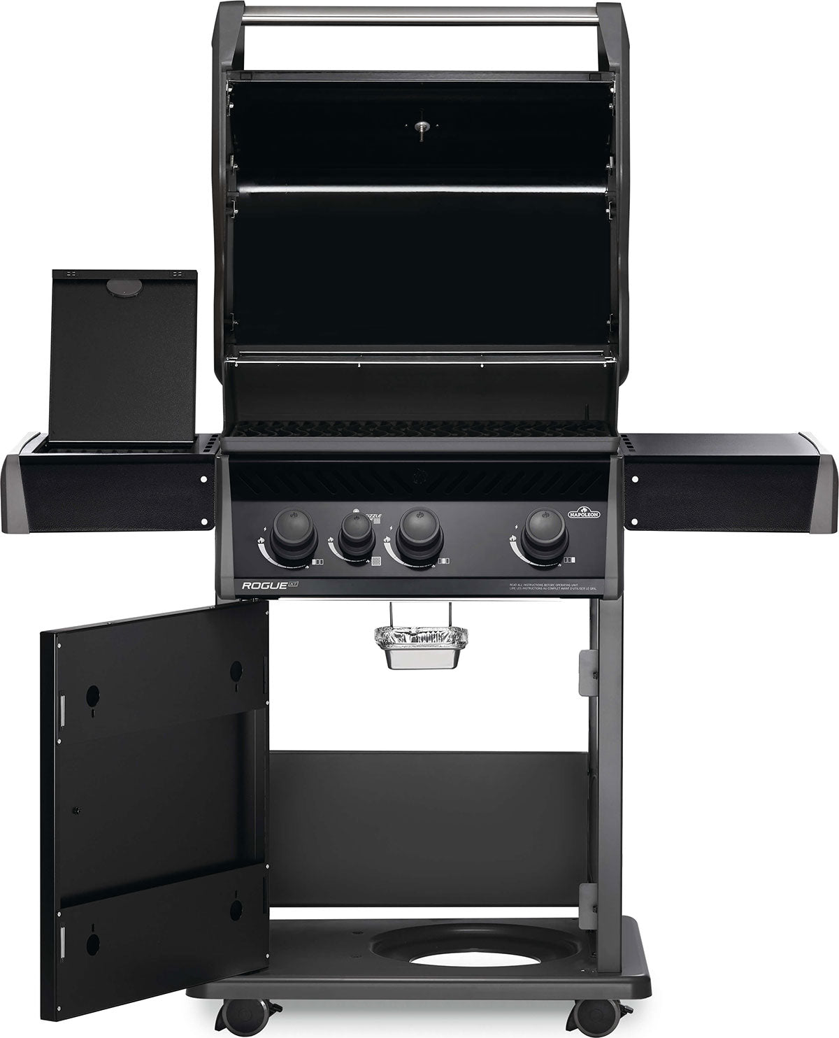 Three-Burner Propane Gas Barbecue with Infrared Side Burner 51,000 BTU - Black - image 4