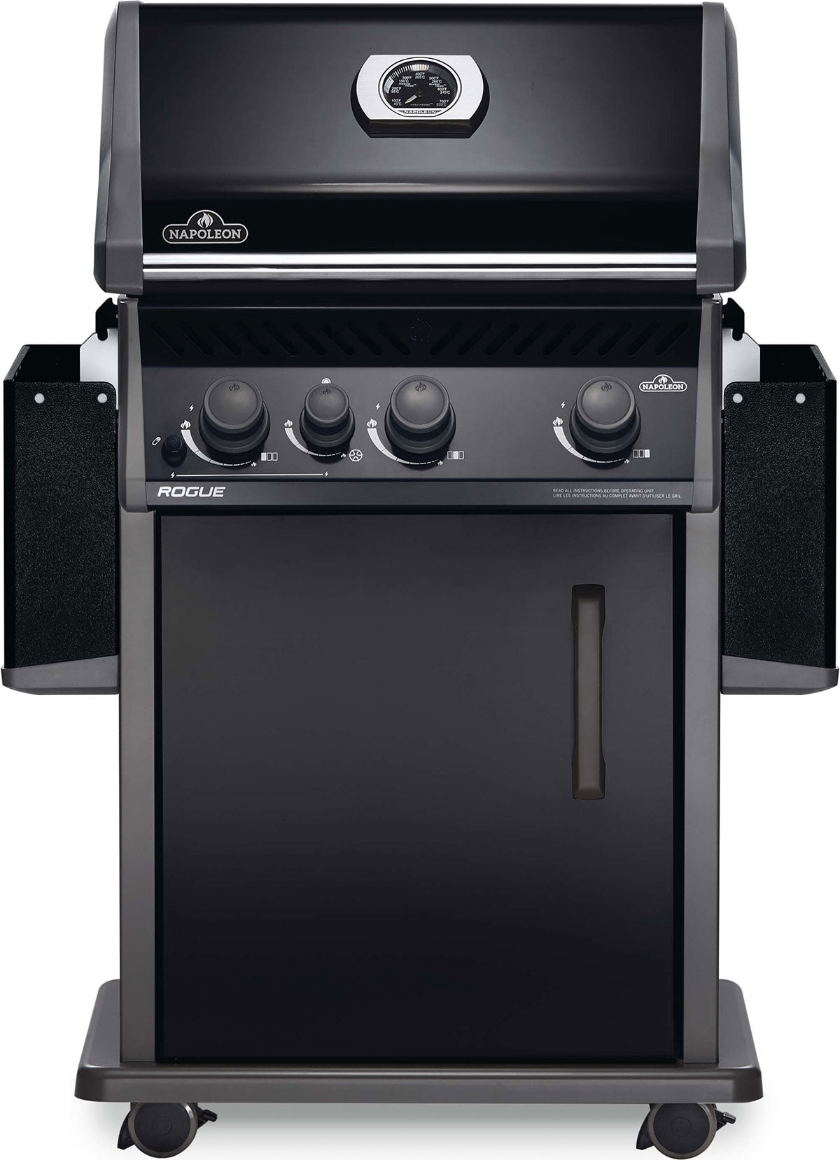 Three-Burner Propane Gas Barbecue with Infrared Side Burner 51,000 BTU - Black - image 5