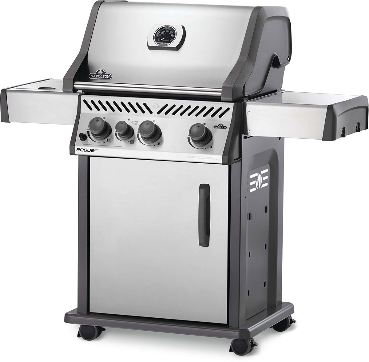 Three-Burner Propane Gas Barbecue with Infrared Side Burner 51,000 BTU - Stainless - image 2