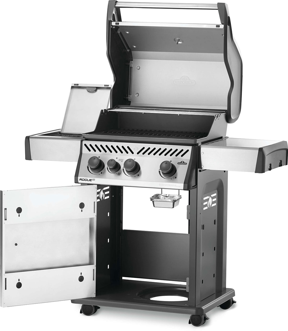 Three-Burner Propane Gas Barbecue with Infrared Side Burner 51,000 BTU - Stainless - image 3