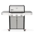 Three-Burner Stainless Steel Gas Barbecue with Stainless Grates