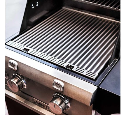 Two-burner compact gas barbecue with storage cabinet in black - view 6