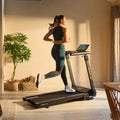 Ultra-compact folding treadmill, 15 km/h, 12-level incline, folds to 31 cm