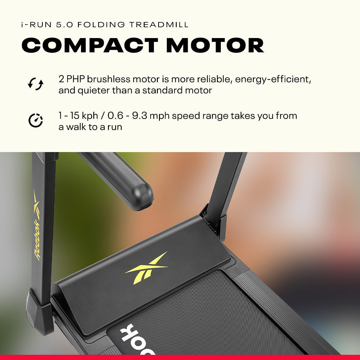 Ultra-compact folding treadmill, 15 km/h, 12-level incline, folds to 31 cm - view 10