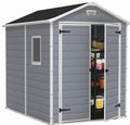 UV Resistant Plastic Garden Shed 6 x 8ft Grey - image 1