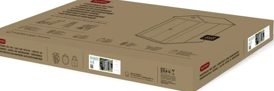 UV Resistant Plastic Garden Shed 6 x 8ft Grey - image 2