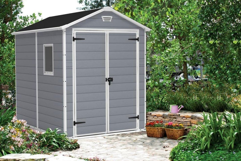 UV Resistant Plastic Garden Shed 6 x 8ft Grey - image 3