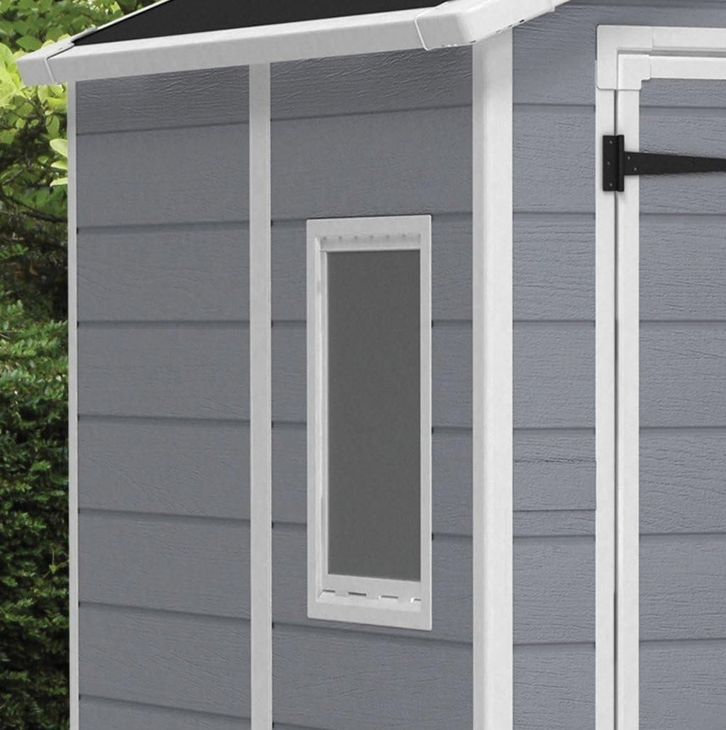 UV Resistant Plastic Garden Shed 6 x 8ft Grey - image 7