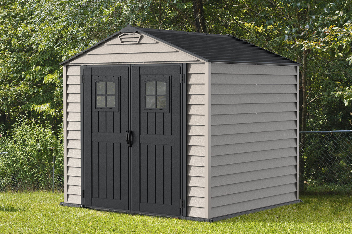 Vinyl Garden Shed 2.1 x 2.1 m (7 x 7 ft) with Moulded Floor and Windowed Doors - image 3