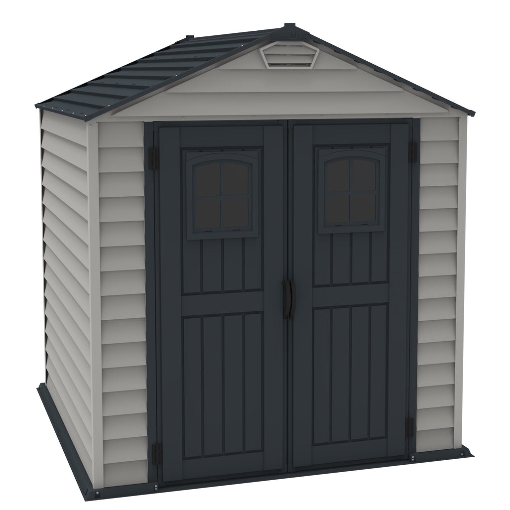 Vinyl Garden Shed 2.1 x 2.1 m (7 x 7 ft) with Moulded Floor and Windowed Doors - image 5