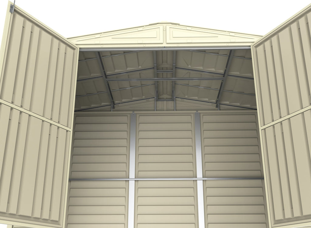 Vinyl Garden Shed 2.4 x 1.6 m (8 x 5.3 ft) with Foundation Kit - Ivory - image 6